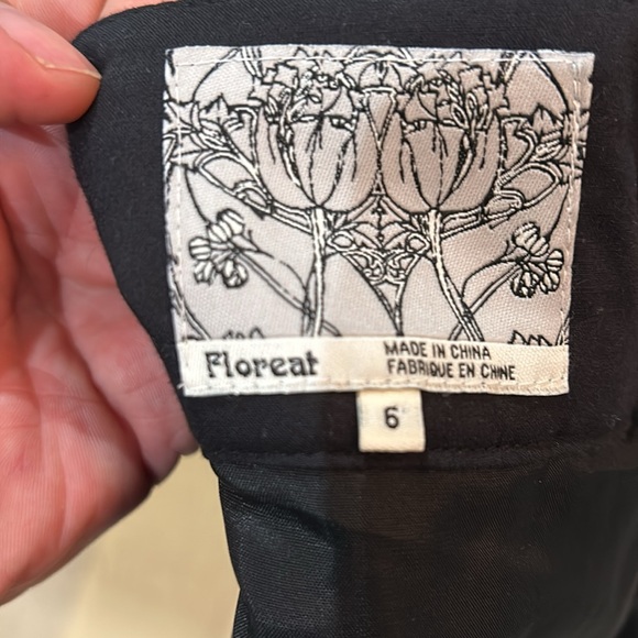 Floreat Anthropologie women’s size 6 Charente Black Lace Overlay skirt - Picture 4 of 4